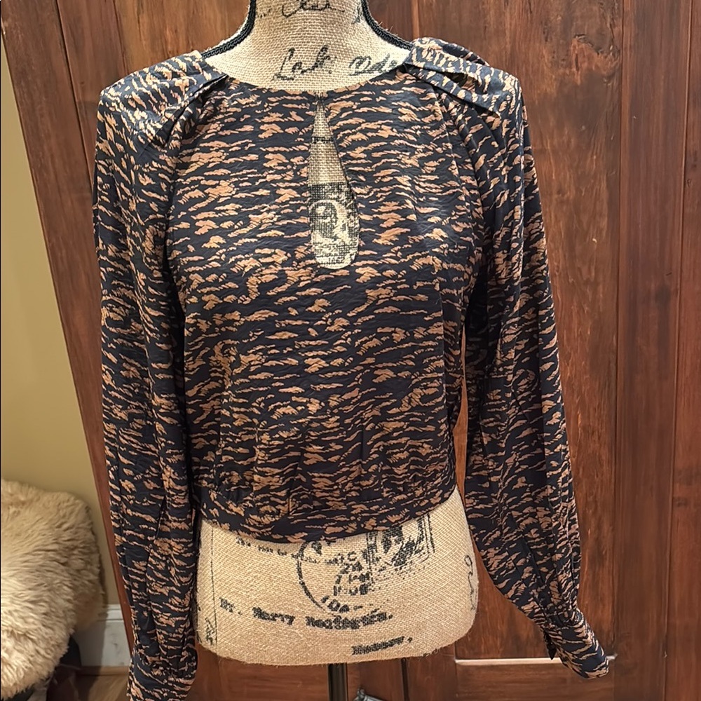 Stylish Black and Brown Women's Top